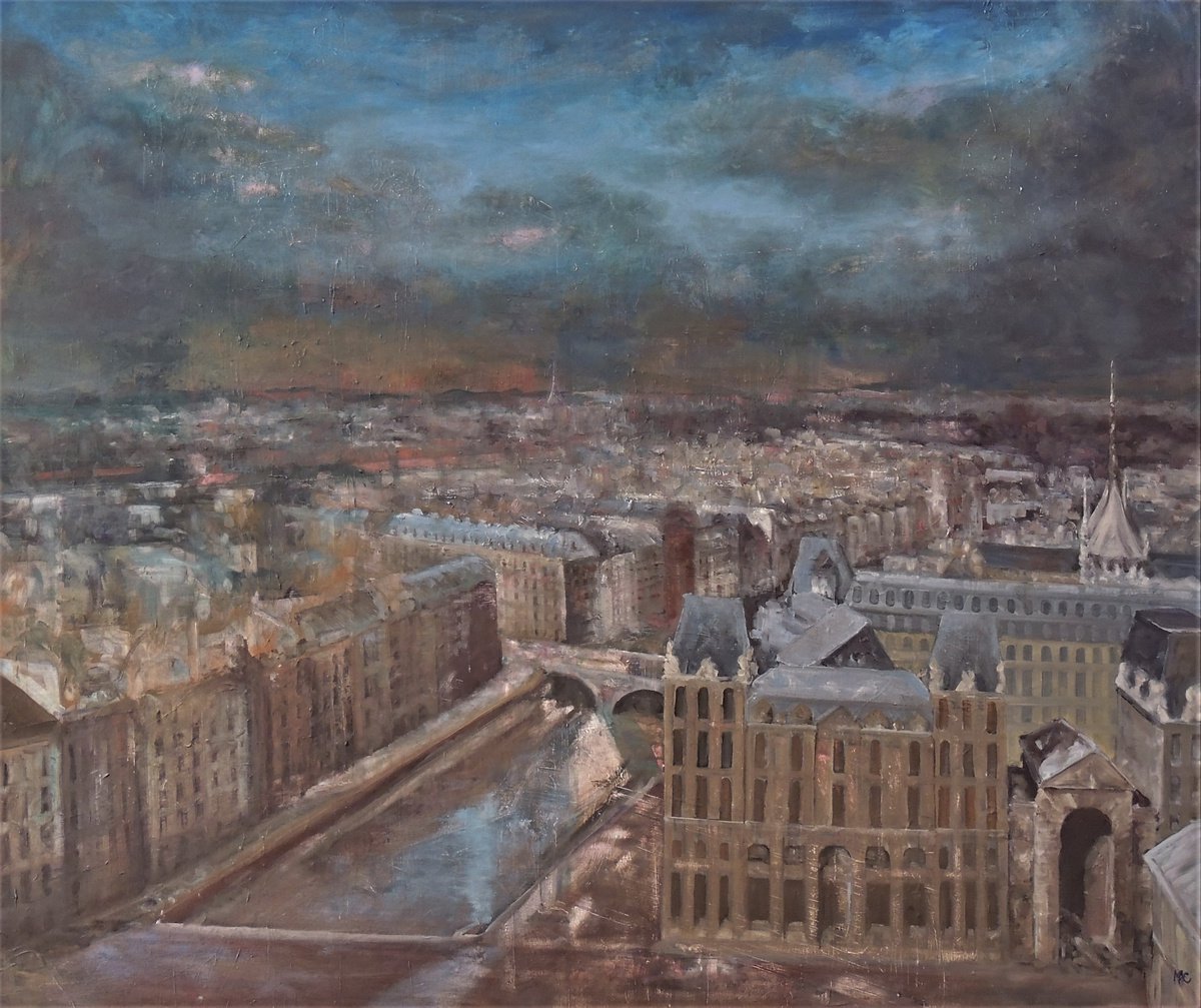 Autumn sky over Paris. by Malcolm Macdonald